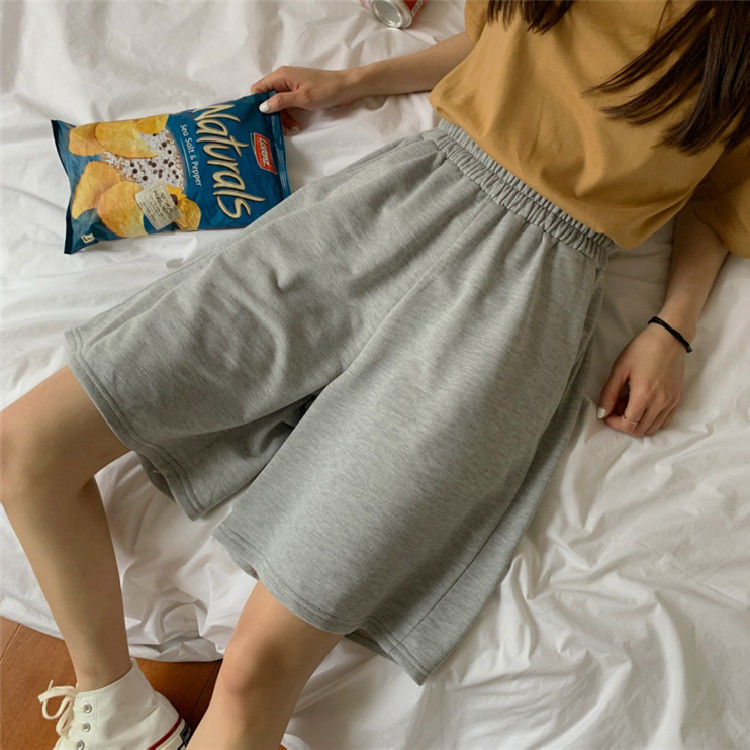 Embroidered Wide-leg Sports Casual Pants
