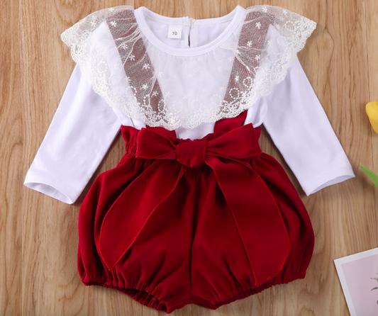 Infant Girl Outfits Long Sleeve Ruffle Long Pants