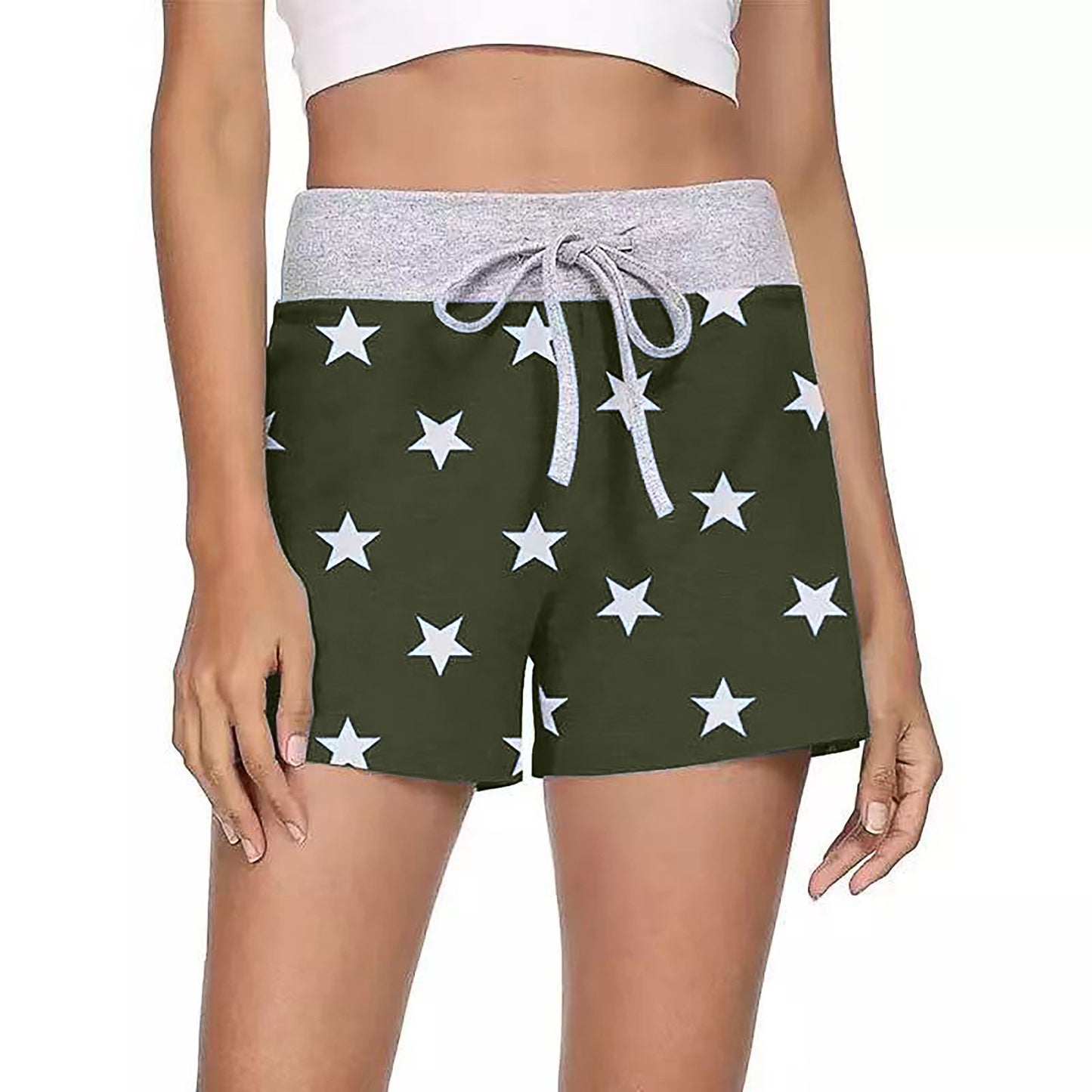 Five-Pointed Star Sports And Leisure Lace-Up Shorts