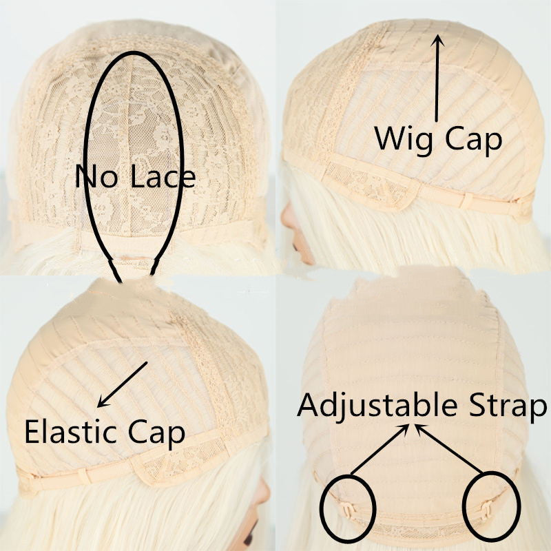 Mid-Section Long Straight High Temperature Silk Machine Wig