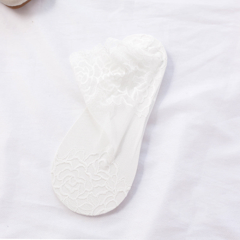 Spring And Autumn Thin Section Hollow Breathable Low State Short Tube Korean Version