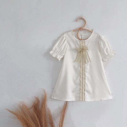 Korean Style Bowknot Chiffon Kids Skirt