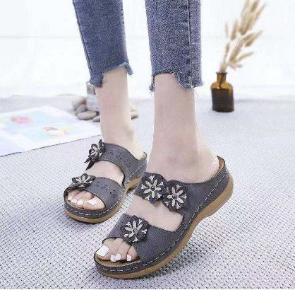 Sweet Flowers Two Word Sandals And Slippers