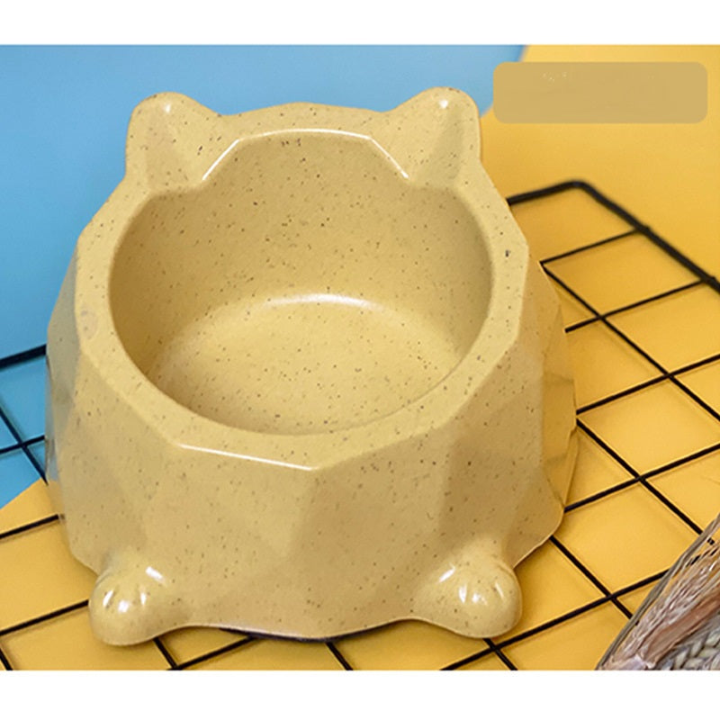 Protect The Cervical Spine From Overturning Bamboo Fiber Cat Tray