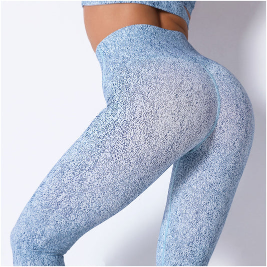 Sexy Buttocks Printed Breathable Moisture Wicking Yoga Pants Women's Sports Running Fitness Pants