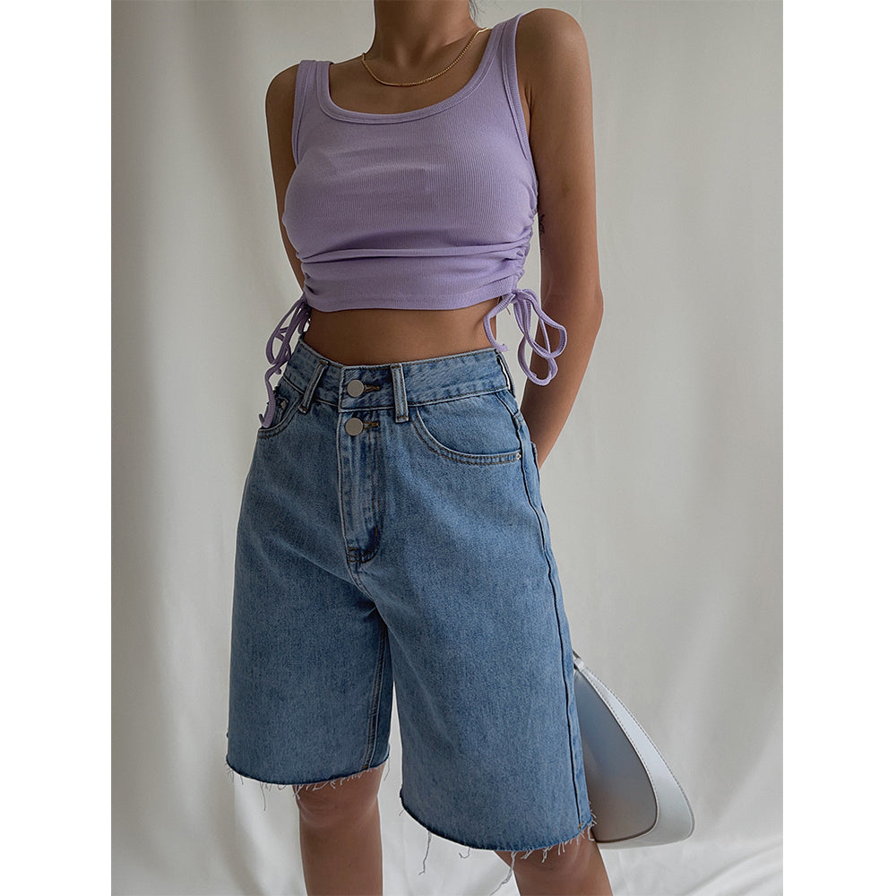 High-waisted Jeans Women's Summer Thin Section Straight Loose And Thin
