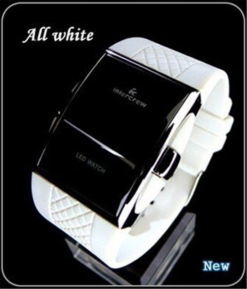 Electronic Watch Male Led Silicone Square Korean Student Sports