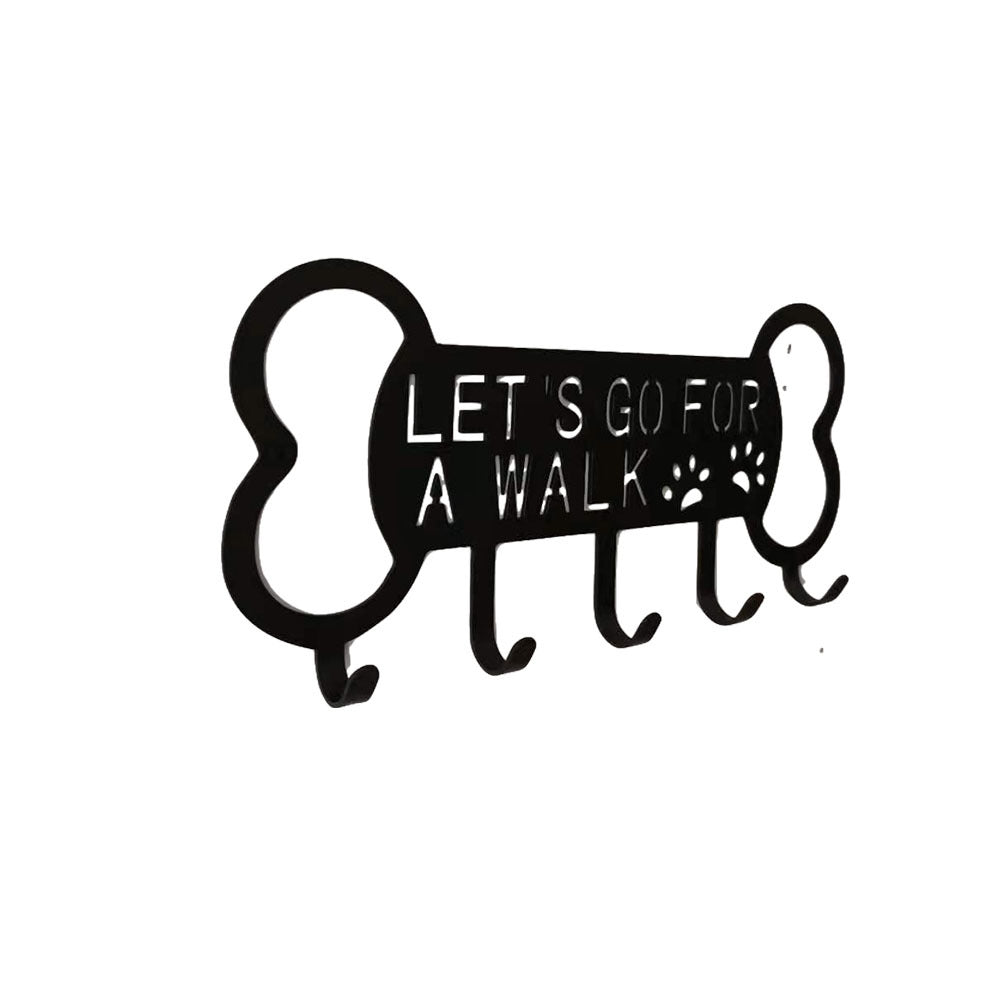Perforated Pet Dog Rope Iron Art Coat Hook Custom Perforated Animal Clothing Metal Coat Hook