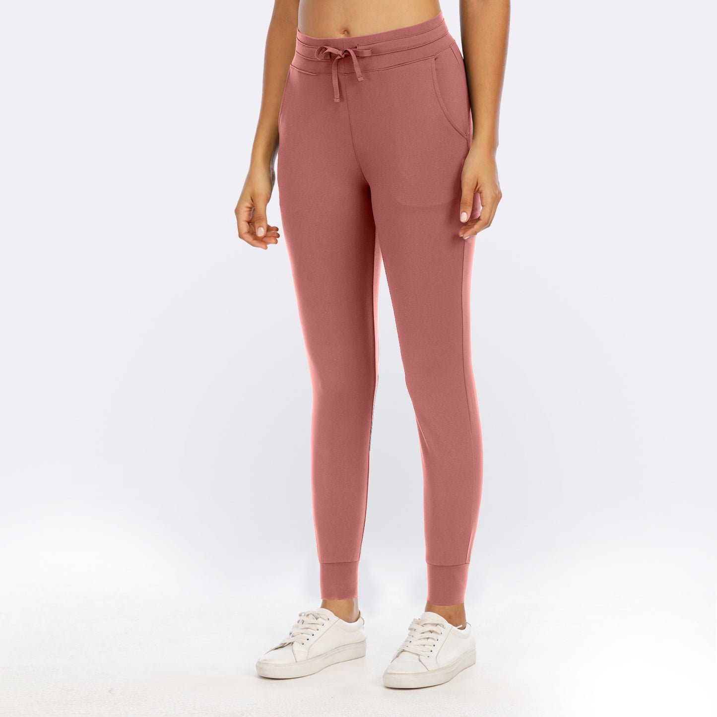 Women's Pocket High Waist Nylon Trousers