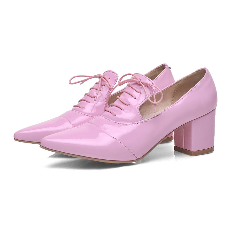 New Foreign Trade High-heeled Thick-heeled Shoes