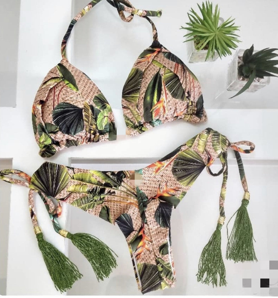 European And American New Swimwear Split-print Bikini