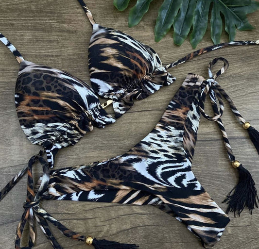 European And American New Swimwear Split-print Bikini