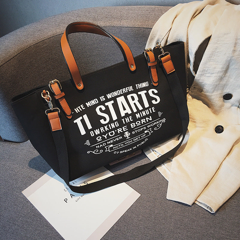 New Wave Korean Ins Large Capacity Canvas Tote Bag