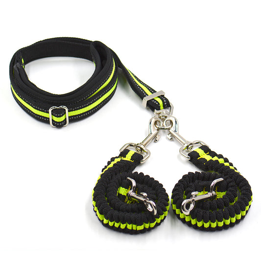 Pet Supplies Pet Adjustable Leash, Dog Leash, Double-headed One-to-two Nylon Leash