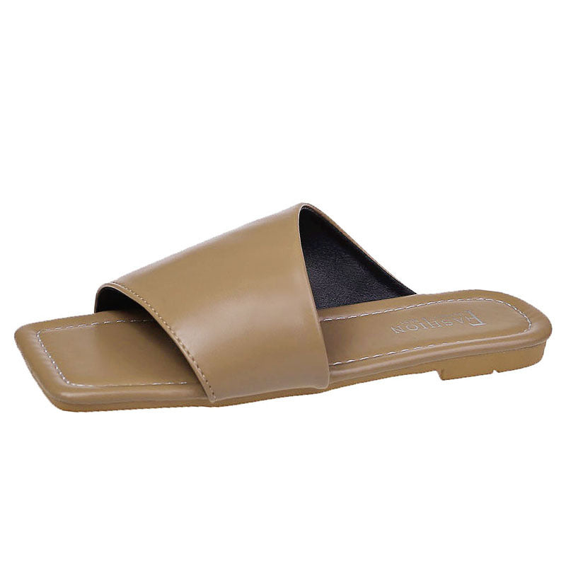 Fashion Square Head Roman Sandals And Slippers