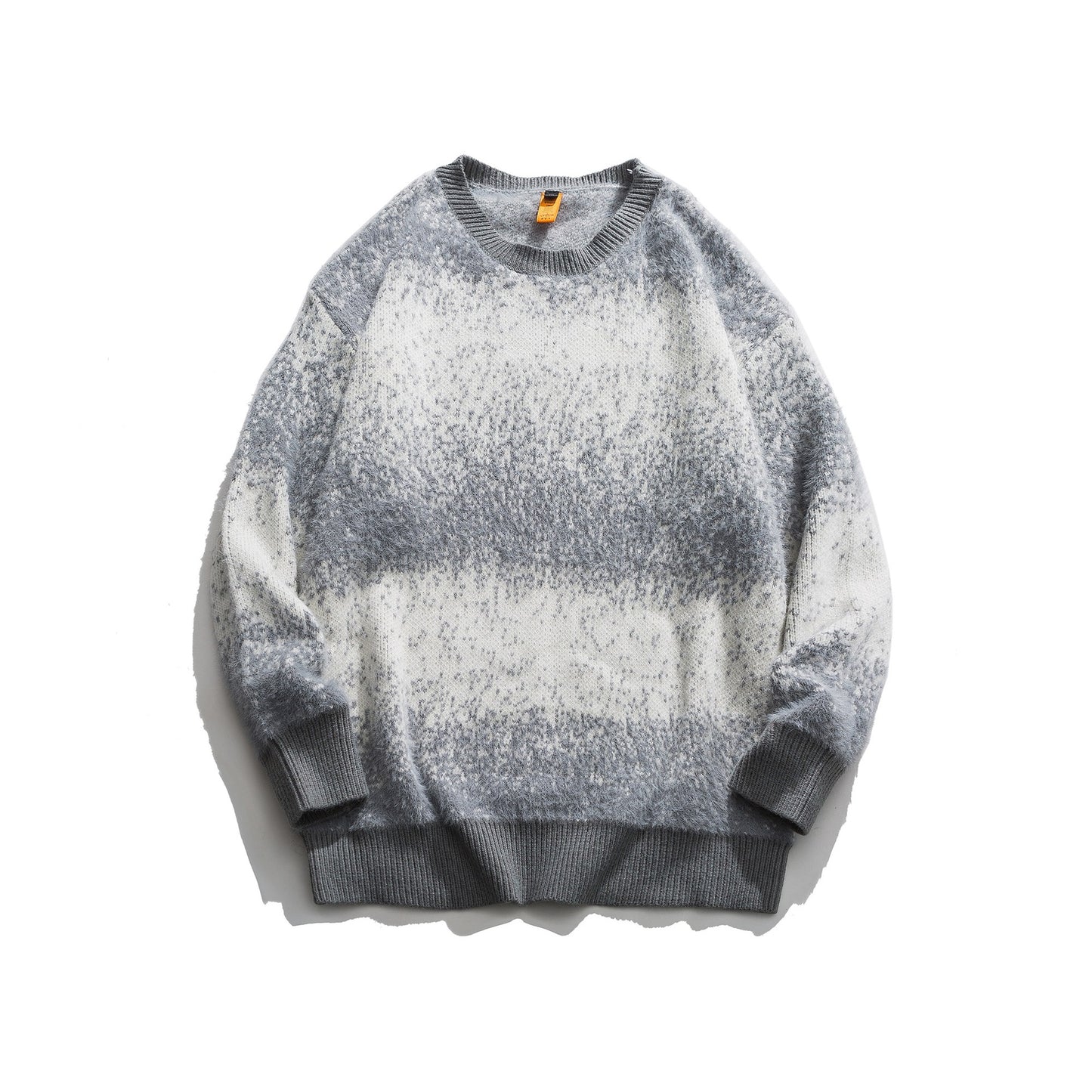 Japanese Wild Gradient Snowflake Loose College Style Pullover Sweater