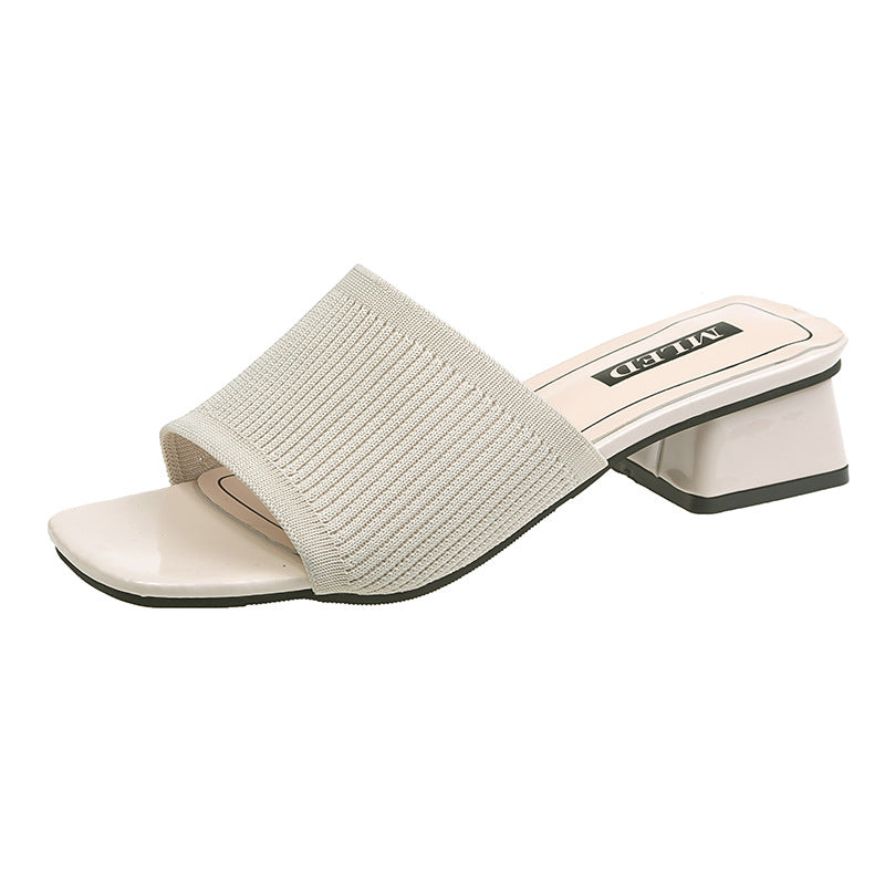Women's Sandals And Slippers With Thick Heel