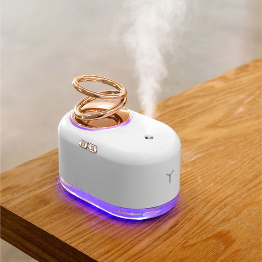 Suspended double ring humidifier