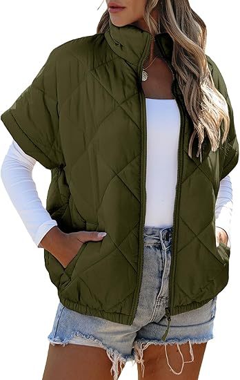Casual Pocket Zipper Diamond Lattice Warm Jacket