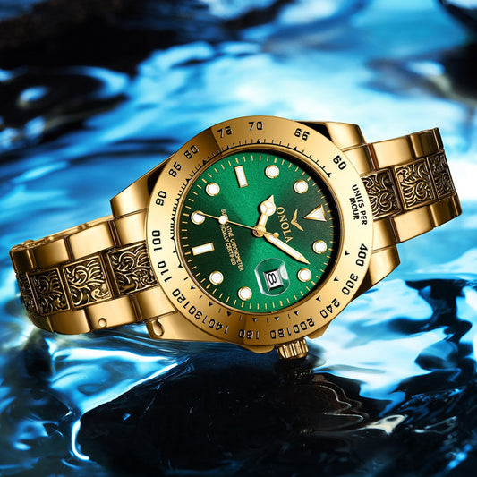 Men's steel band quartz watch