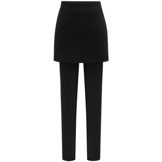 Fake Two-Piece Leggings Plus Velvet Thickening Women Keep Warm And Look Thin