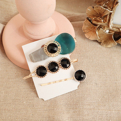 Vintage sweet pearl acetate bangs hairpin