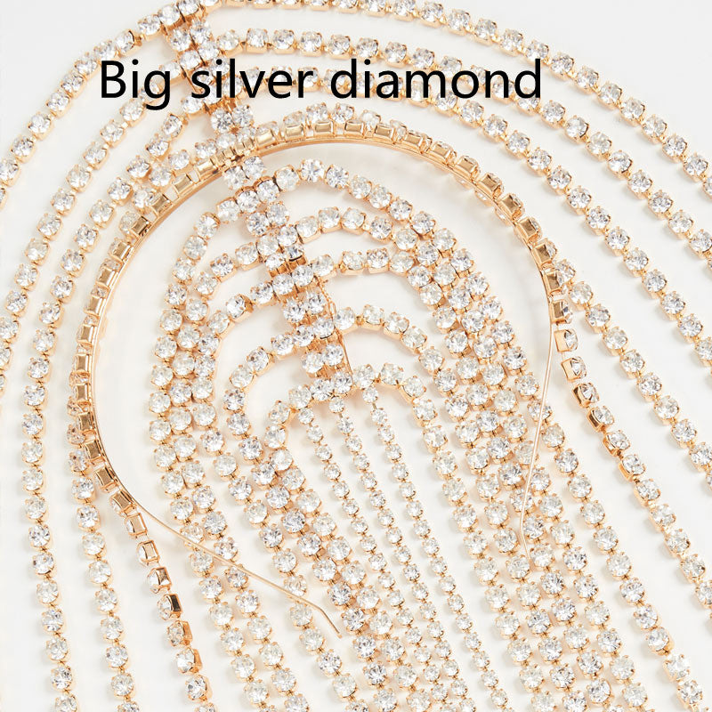 Fashion Full-studded Crystal Female Net Red Street Shot With The Same Headband