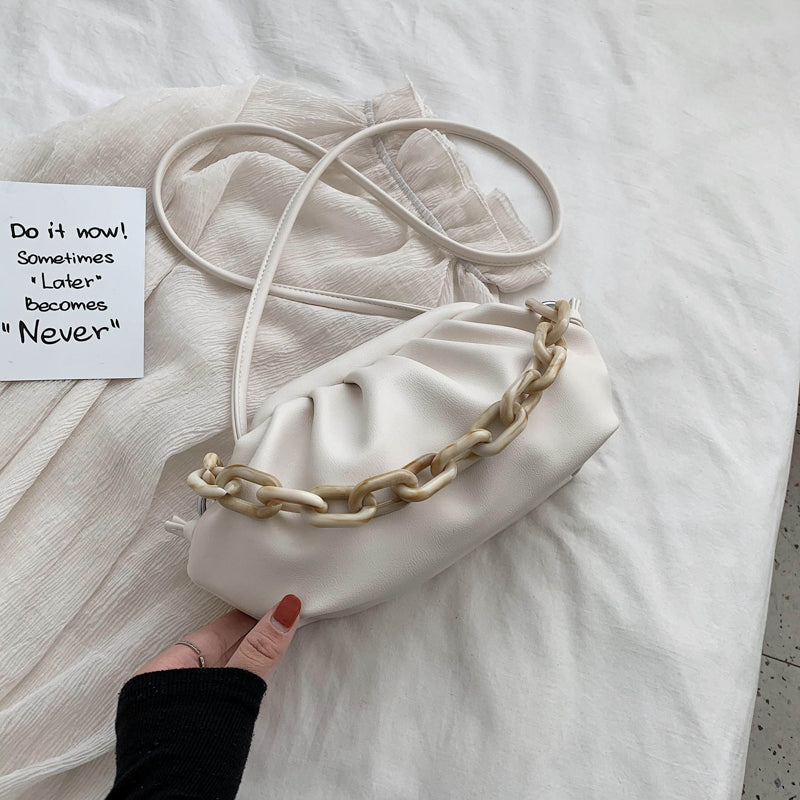 Versatile one shoulder slug fashion cloud bag