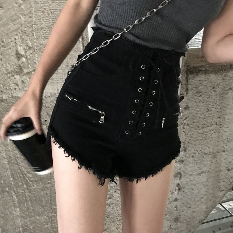 Tassel mesh women's jeans