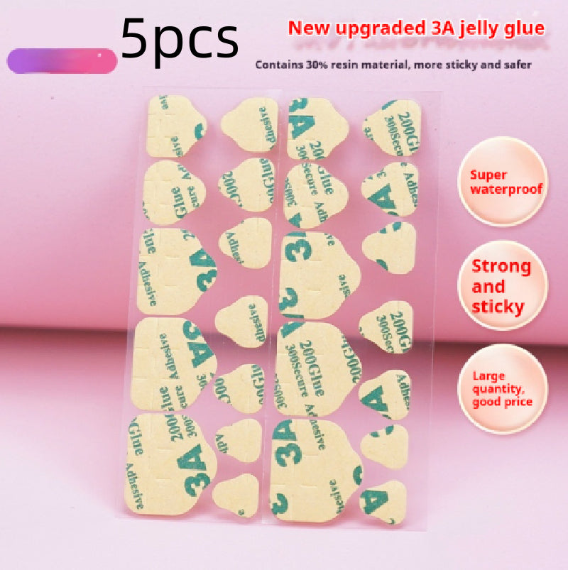 Fake Toe Nail Transparent Jelly Glue Waterproof Super Sticky Ultra-thin