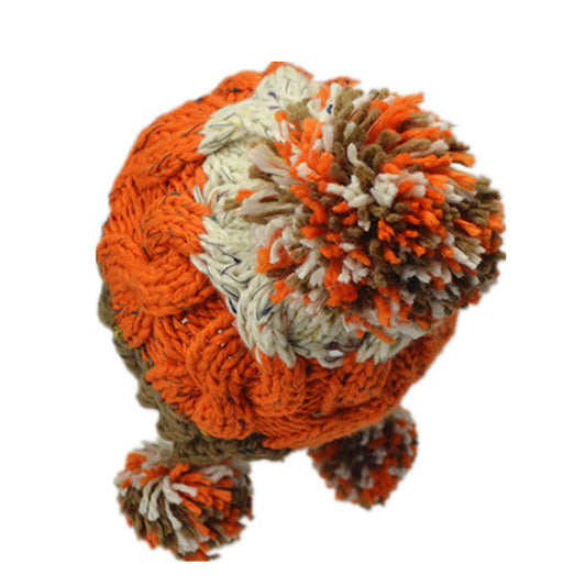 Three-color Stitching Back Wool Hat Pure Handmade