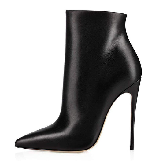 European And American Pointed Toe Stiletto Women's Short Boots