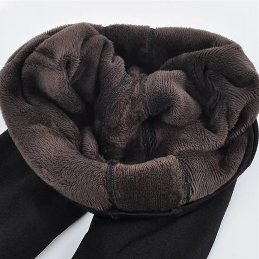 Pearl Velvet Solid Color Seamless Stepping On Warm All-in-one Pants