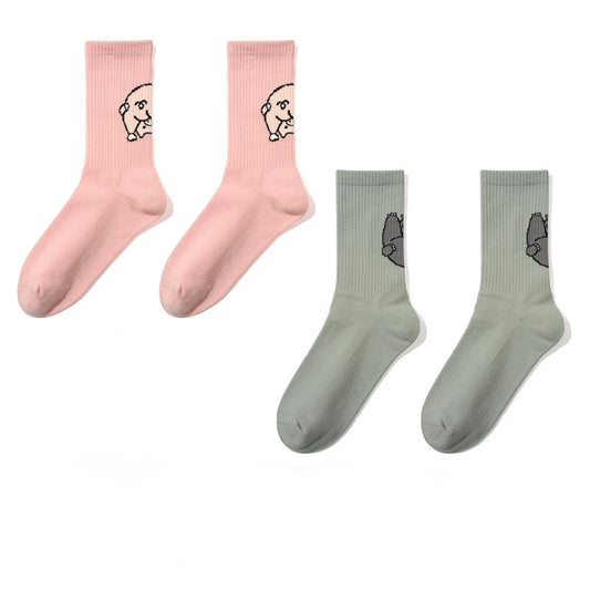 Piggy Socks Hippo Socks Casual Funny Cotton Socks