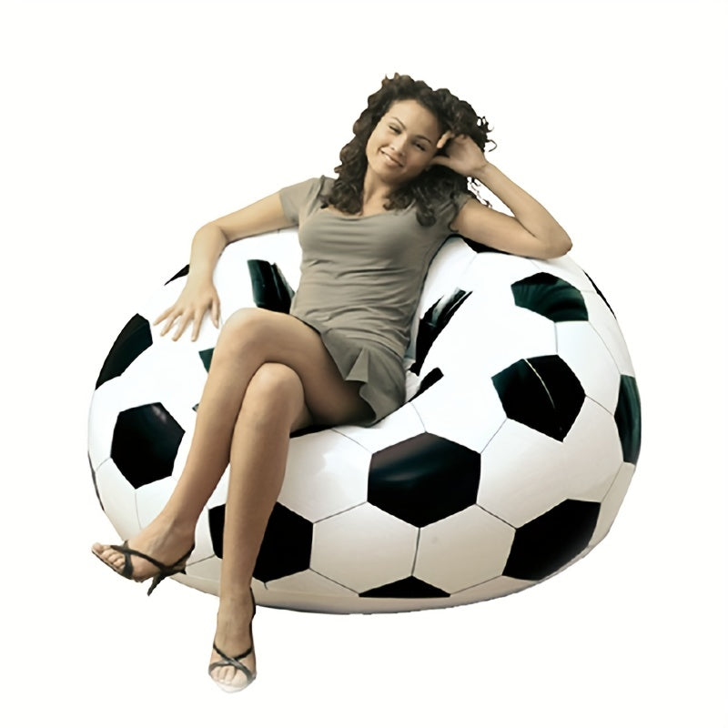 Outdoor Single Inflatable Sofa Inflatable Soccer Ball Chair Round Stool Portable Flocking Travel Inflatable Chair For Home Office