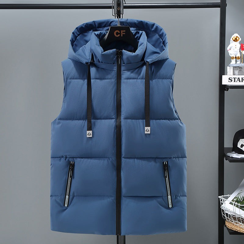 Warm Thickened Solid Color Vest For Men