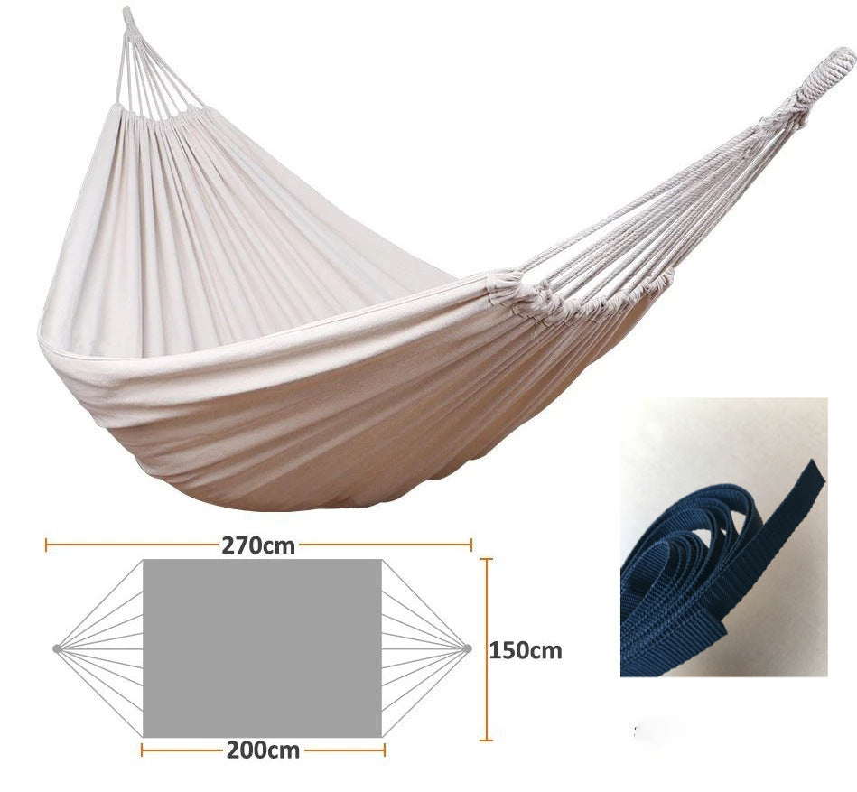 Camping Hammock Cotton Hammock Swing Bed Outdoor Backpack Survival or Travel Swing