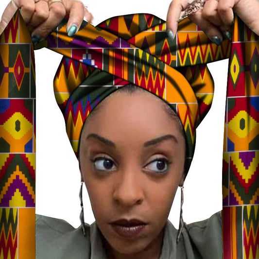 Håraccessories med afrikansk print