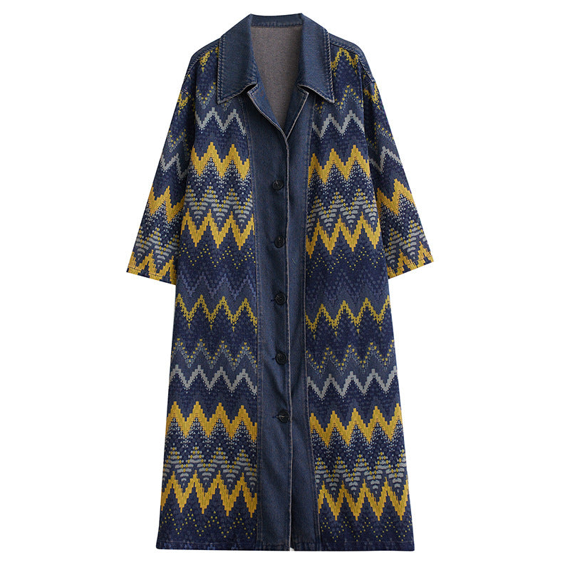 Fat Girl Vintage Wash Plus Size Denim Coat