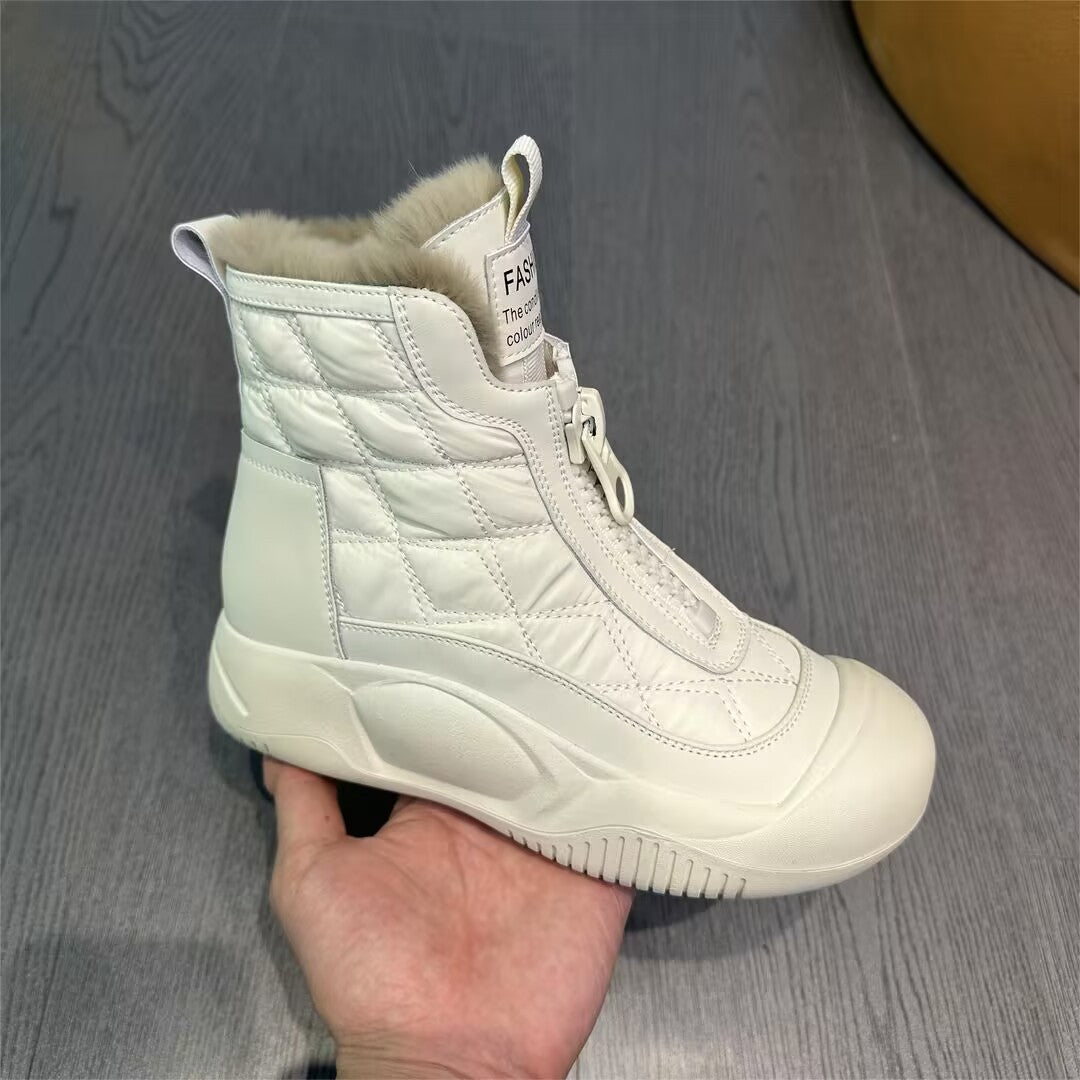 Color Matching Dr Martens Thick Bottom And Warm Keeping Leisure Fashion Snow Boots