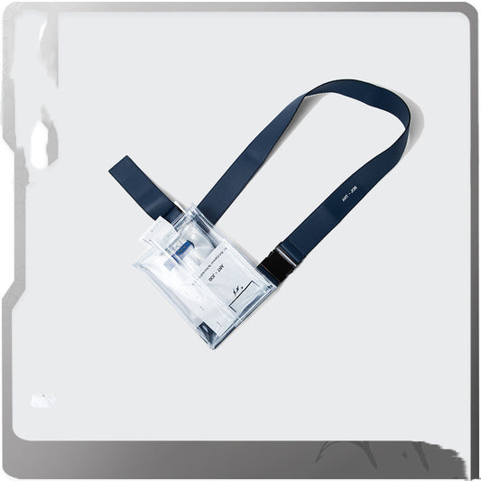 Transparent bag printed shoulder strap