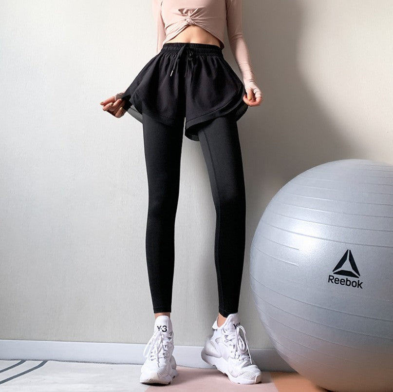 Fake two-piece hip pants