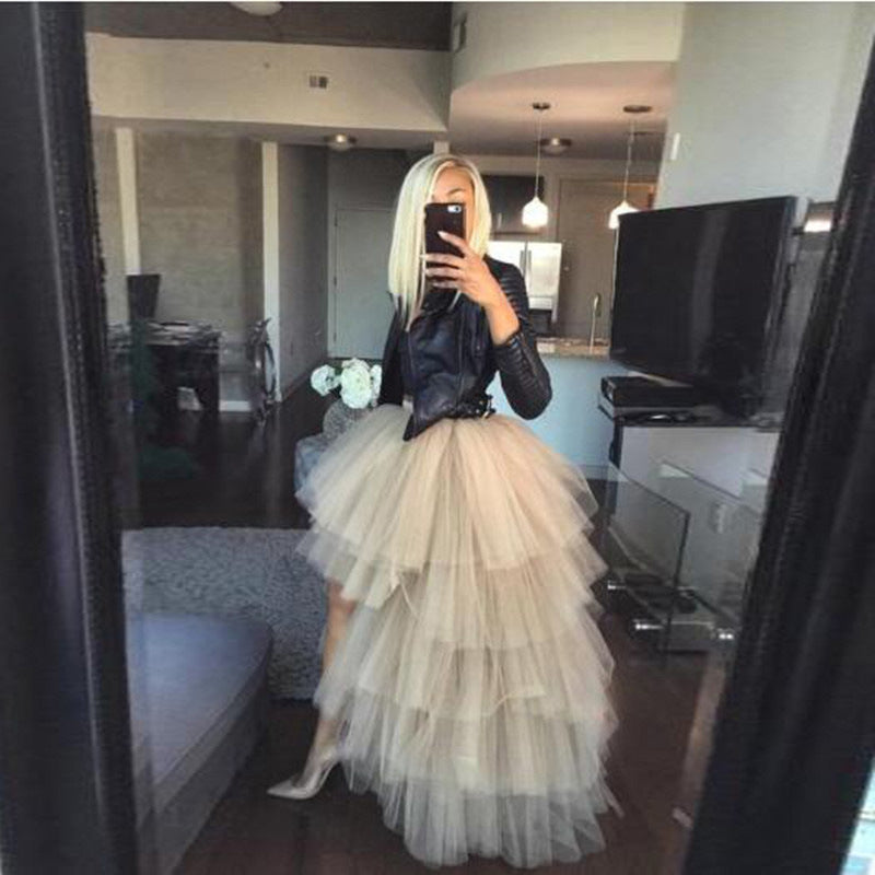 Bubble Skirt Elastic Waist Detachable