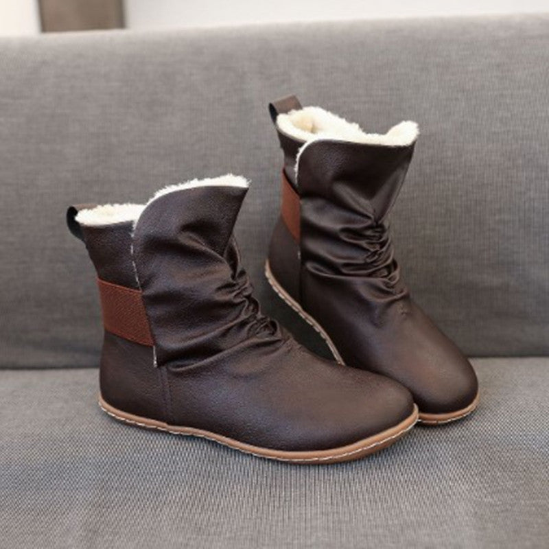 Women's New Winter Shoes Casual Flat Warm Snow Boots