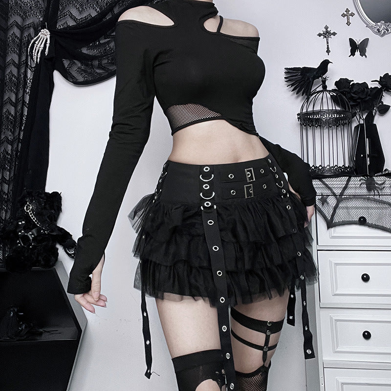 Summer New Dark Fashion Fashionmonger Hot Girl All-matching Slim Fit Cake Dress Women