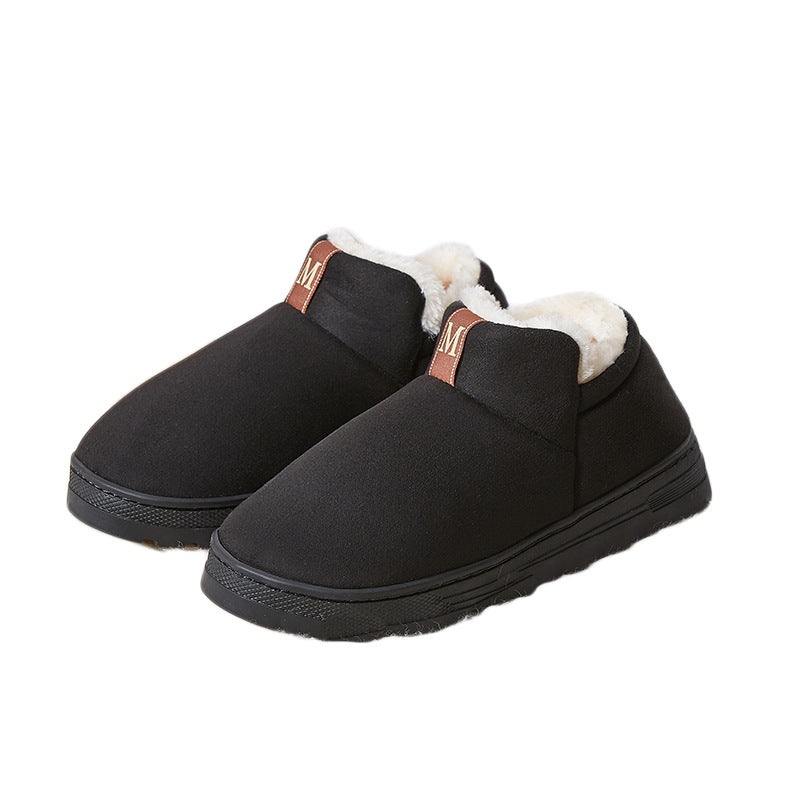 Hjemmesko til kvinder - pelssandaler varme vinterhjemmesko indendørs flade sko dame pelsplys hjemmesko til par Pantuflas Mujer