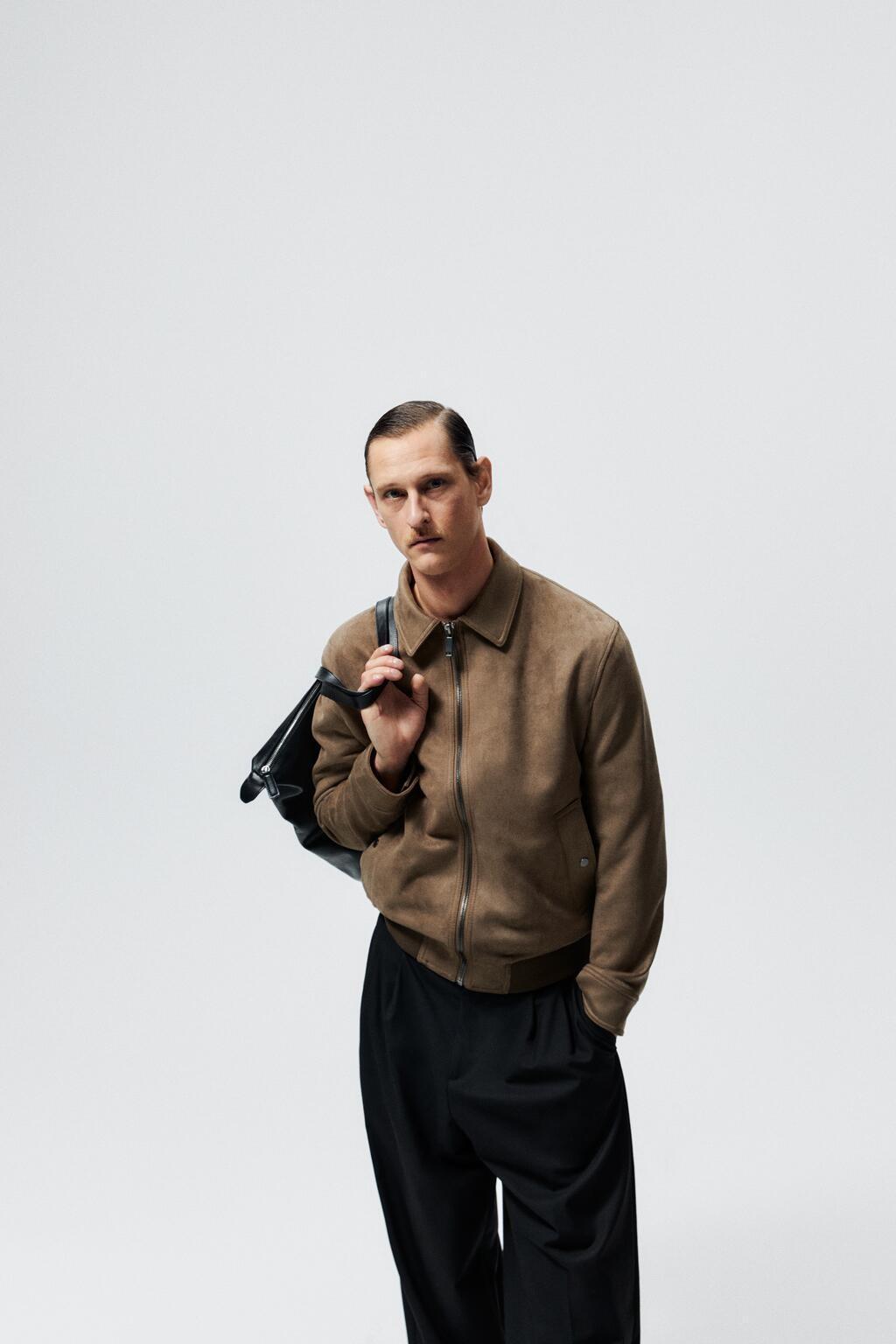 Men's Suede Lapel Jacket