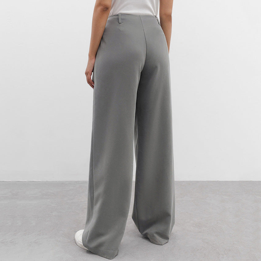 High Waist Drape Wide-leg Pants Women's Casual Loose