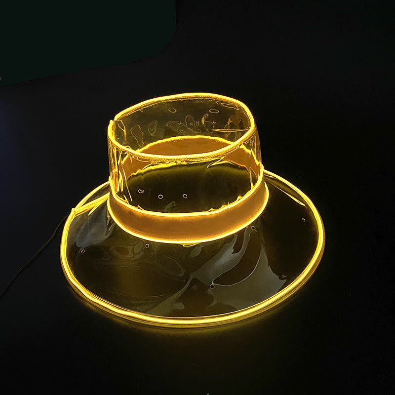 LED Light Up Transparent Fisherman Hat Prom
