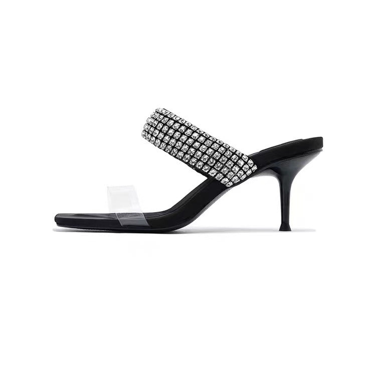 Women's Fashion Stiletto Heel Rhinestone Sandals